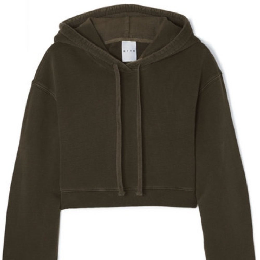 KITH Cropped Cotton Jersey Hoodie